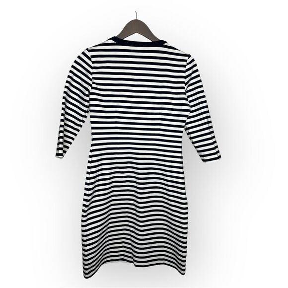 J. McLaughlin Black and White Striped Ponte Dress - Picture 2 of 4